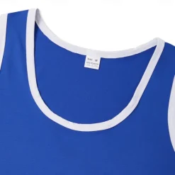 Sale OUKU Men's Tank Top Vest Top Undershirt Sleeveless Shirt Sleeveless Crew Neck Summer Plain Fashion Designer Muscle Outdoor Going out Gym Black White Blue Top Tee for Men