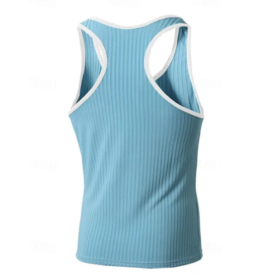 Online OUKU Men's Tank Top Vest Top Undershirt Sleeveless Shirt Sleeveless Crew Neck Summer Color Block Pit Strip Fashion Designer Basic Quick Dry Vacation Street Going out Black White Wine Top Tee for Men