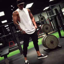 Outlet OUKU Men's Tank Top Vest Top Undershirt Sleeveless Shirt Sleeveless Crew Neck Summer Solid Color Color Block Sports Fashion Lightweight Patchwork Vacation Casual Daily Black-White Black White Top Tee for