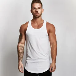 Outlet OUKU Men's Tank Top Vest Top Undershirt Sleeveless Shirt Sleeveless Crew Neck Summer Solid Color Sports Fashion Lightweight Vacation Casual Daily Black White Red Top Tee for Men
