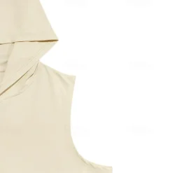 Outlet OUKU Men's Tank Top Vest Top Undershirt Sleeveless Shirt Sleeveless Hooded Summer Plain Fashion Designer Vacation Street Going out Light Yellow Black Red Top Tee for Men