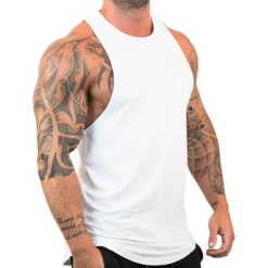 Best OUKU Men's Tank Top Vest Top Undershirt Sleeveless Crew Neck Summer Plain Fashion Muscle Workout Vacation Sport Daily Black White Blue Top Tee for Men