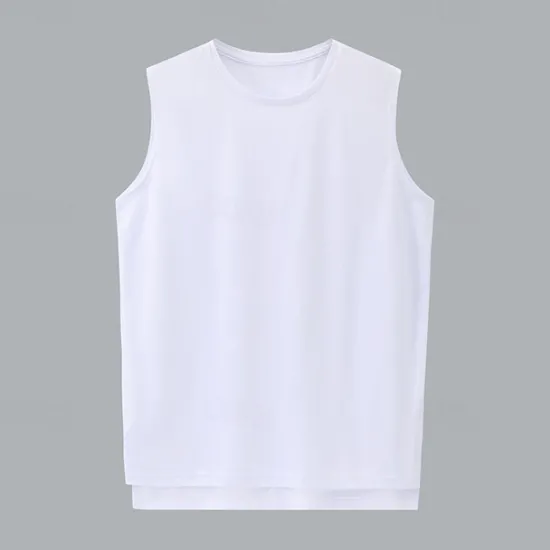 Online OUKU Men's Tank Top Vest Top Undershirt Sleeveless Shirt Sleeveless Crewneck Summer Plain Fashion Designer Vacation Street Going out White Light Green Pink Top Tee for Men