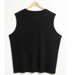 Clearance OUKU Men's Tank Top Vest Top Undershirt Sleeveless Shirt Sleeveless V Neck Spring & Summer Solid Color Fashion Designer Casual Street Daily Holiday Black White Gray Top Tee for Men
