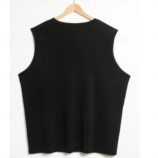 Clearance OUKU Men's Tank Top Vest Top Undershirt Sleeveless Shirt Sleeveless V Neck Spring & Summer Solid Color Fashion Designer Casual Street Daily Holiday Black White Gray Top Tee for Men