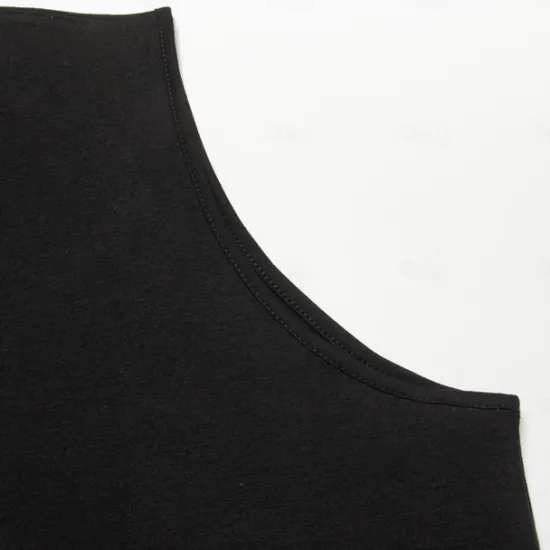 Clearance OUKU Men's Tank Top Vest Top Undershirt Sleeveless Shirt Sleeveless V Neck Spring & Summer Solid Color Fashion Designer Casual Street Daily Holiday Black White Gray Top Tee for Men