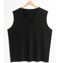 Clearance OUKU Men's Tank Top Vest Undershirt Sleeveless Shirt Sleeveless V Neck Summer Plain Fashion Classic Comfortable Street Casual Sports Black White Royal Blue Top Tee for Men