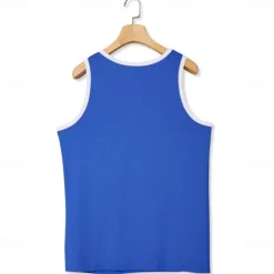 Online OUKU Men's Tank Top Vest Undershirt Sleeveless Shirt Sleeveless Round Neck Summer Solid Color Plain Athletic Color Block Street Casual Sports Black White Wine Top Tee for Men