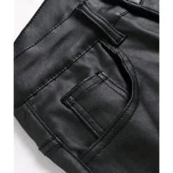 OUKU Men's Tapered pants Trousers Lederhosen Buttons Pocket Plain Comfort Outdoor Daily Fashion Casual Micro-elastic Black