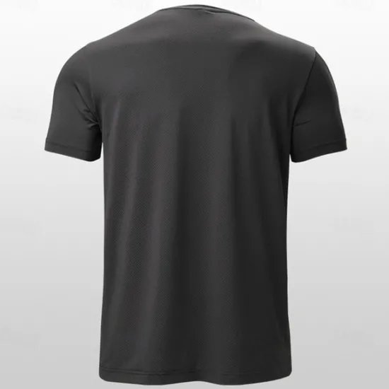 Sale OUKU Men's Tee Short Sleeve Shirt Tee Top Short Sleeve Crew Neck Spring & Fall All Seasons Solid / Plain Color Fashion Designer Athletic Quick Dry Vacation Street Casual Black White Light Green Top Tee