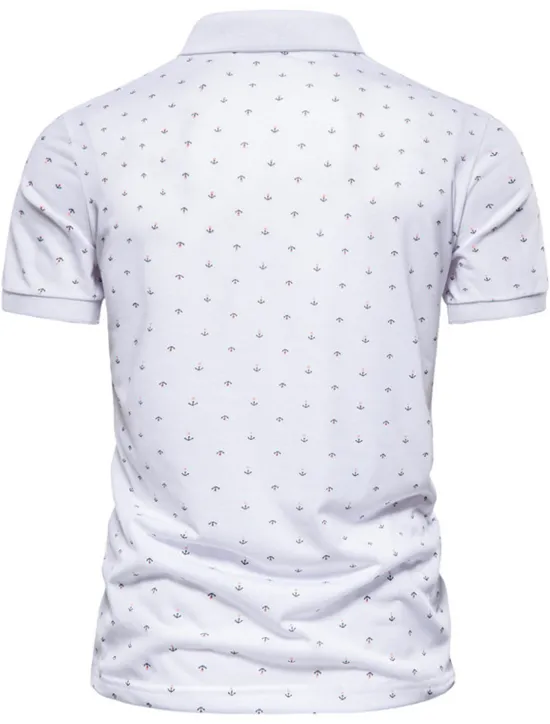 Best OUKU Men's Tennis Shirt Polo Shirt Casual Daily Collar Classic Collar Short Sleeve Simple Graphic Button Front Regular Fit White Wine Navy Blue Tennis Shirt