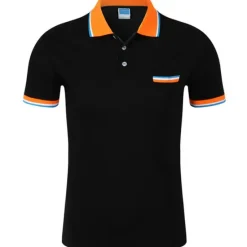 Online OUKU Men's Tennis Shirt Polo Shirt Sports golf shirts Collar Shirt Collar Short Sleeve Solid Colored Button Front Summer Regular Fit Black White Yellow Red Blue Purple Tennis Shirt