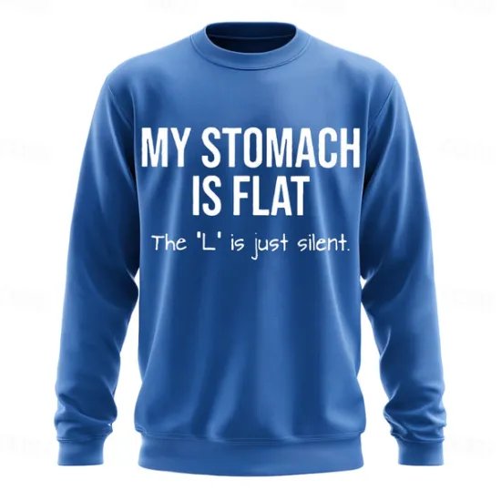 Best OUKU Men's Text Funny Slang Sweatshirt Fashion Daily Long Sleeve Crew Neck Black White Crewneck 3D All Seasons Designer