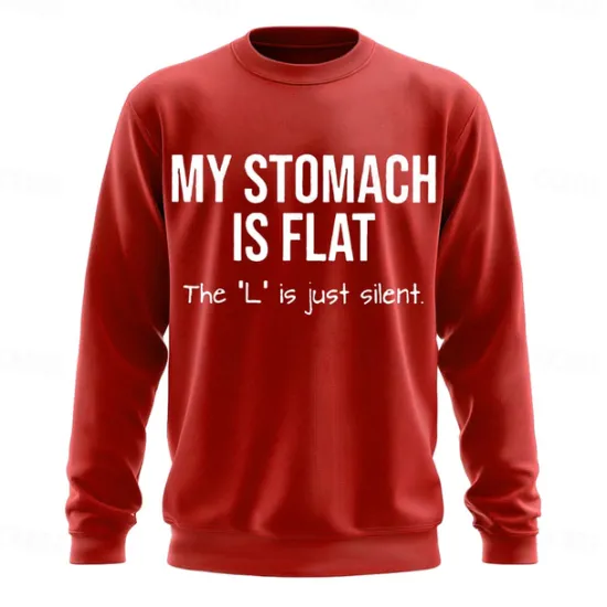 Best OUKU Men's Text Funny Slang Sweatshirt Fashion Daily Long Sleeve Crew Neck Black White Crewneck 3D All Seasons Designer