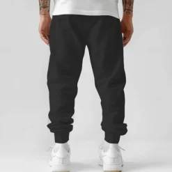 Clearance OUKU Men's Text Sweatpants Joggers Pants Trousers Mid Waist Drawstring Elastic Waist Fashion Casual Outdoor Home Street Pocket Spring Fall Winter 3D Print Black White Blue