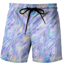 New OUKU Men's Tie Dye Swim Trunks Swim Shorts Board Shorts Mid Waist Streetwear Stylish Classic Style Casual Holiday Beach Drawstring Elastic Waist Designer Clothing Apparel