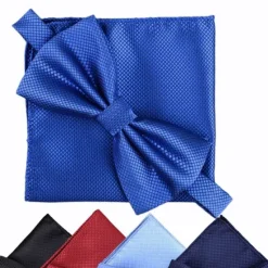 OUKU Men's Ties Bow Tie Neckties Stripes and Plaid Formal Evening Wedding Party Festival