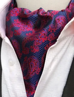 Discount OUKU Men's Ties Cravat Ascot Mixed Color Plaid / Striped / Chevron / Round Daily Wear Festival