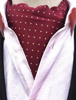 Hot OUKU Men's Ties Cravat Ascot Work Wedding Gentleman Jacquard