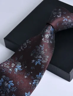 Best OUKU Men's Ties Neckties Classic Print Print Floral Print Wedding Birthday Party