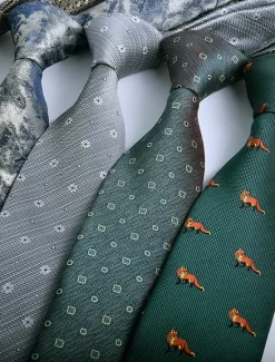 Online OUKU Men's Ties Neckties Classic Adjustable Print Print Wedding Birthday Party