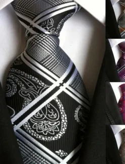 Discount OUKU Men's Ties Neckties Work Floral Jacquard Formal Business