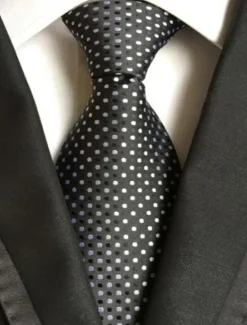 New OUKU Men's Ties Neckties Work Wedding Gentleman Striped Formal Business