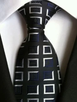 New OUKU Men's Ties Neckties Work Wedding Gentleman Striped Formal Business