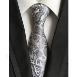 Best OUKU Men's Ties Neckties Work Wedding Gentleman Formal Style Modern Style Jacquard Fashion Jacquard Formal Business Formal Evening
