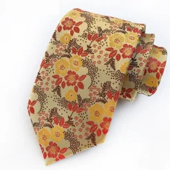 New OUKU Men's Ties Neckties Work Wedding Gentleman Jacquard Fashion Print Floral Formal Business