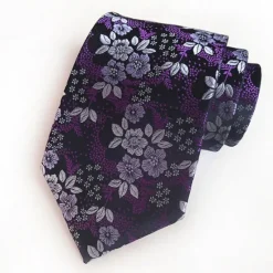 New OUKU Men's Ties Neckties Work Wedding Gentleman Jacquard Fashion Print Floral Formal Business