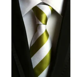 New OUKU Men's Ties Neckties Work Wedding Gentleman Formal Style Modern Style Fashion Striped Formal Business Formal Evening