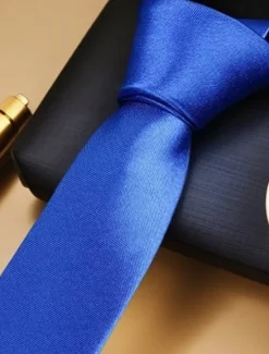 New OUKU Men's Ties Office / Business Classic Solid / Plain Color Formal Evening Daily Wear Date