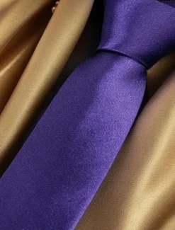 New OUKU Men's Ties Office / Business Classic Solid / Plain Color Formal Evening Daily Wear Date