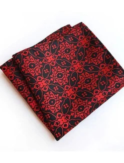 New OUKU Men's Ties Pocket Squares Cravat Ascot Work Striped