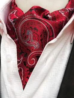 Sale OUKU Men's Ties Scarf Cravat Ascot Vintage Work Classic Style Fashion Business Causal Date