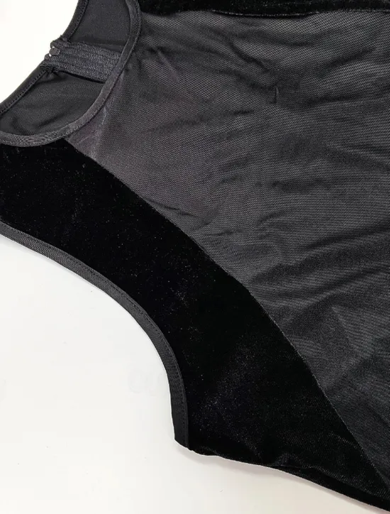 New OUKU Men's Tracksuit Shapewear Bodysuit Gymnastics Suits Crew Neck Outdoor Sports Patchwork Plain Black Red Polyester Activewear Sports & Outdoors Gymnatics Spring