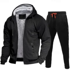 Discount OUKU Men's Tracksuit Sweatsuit Black Red Navy Blue Light Grey Dark Gray Hooded Color Block Drawstring 2 Piece Streetwear Cool Spring Fall Clothing Apparel Hoodies Sweatshirts