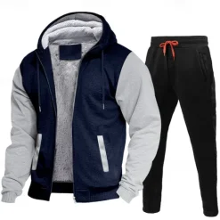 Discount OUKU Men's Tracksuit Sweatsuit Black Red Navy Blue Light Grey Dark Gray Hooded Color Block Drawstring 2 Piece Streetwear Cool Spring Fall Clothing Apparel Hoodies Sweatshirts