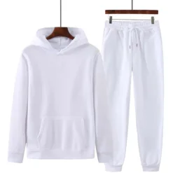 New OUKU Men's Tracksuit Sweatsuit Jogging Suits Wine Red Black White Yellow Pink Hooded Plain Drawstring 2 Piece Sports & Outdoor Sports Streetwear Streetwear Casual Big and Tall Fall & Winter Clothing