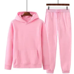 New OUKU Men's Tracksuit Sweatsuit Jogging Suits Wine Red Black White Yellow Pink Hooded Plain Drawstring 2 Piece Sports & Outdoor Sports Streetwear Streetwear Casual Big and Tall Fall & Winter Clothing