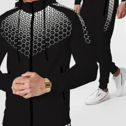 Best OUKU Men's Tracksuit Sweatsuit 2 Piece Full Zip Casual Winter Long Sleeve Thermal Warm Breathable Moisture Wicking Fitness Gym Workout Running Sportswear Activewear Navy Black White