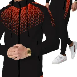 Best OUKU Men's Tracksuit Sweatsuit 2 Piece Full Zip Casual Winter Long Sleeve Thermal Warm Breathable Moisture Wicking Fitness Gym Workout Running Sportswear Activewear Navy Black White