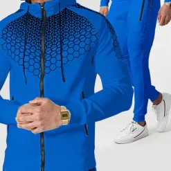 Best OUKU Men's Tracksuit Sweatsuit 2 Piece Full Zip Casual Winter Long Sleeve Thermal Warm Breathable Moisture Wicking Fitness Gym Workout Running Sportswear Activewear Navy Black White