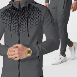 Best OUKU Men's Tracksuit Sweatsuit 2 Piece Full Zip Casual Winter Long Sleeve Thermal Warm Breathable Moisture Wicking Fitness Gym Workout Running Sportswear Activewear Navy Black White