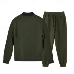 Clearance OUKU Men's Tracksuit Sweatsuit Full Zip Sweatshirt Black Yellow Army Green Red Navy Blue Standing Collar Plain 2 Piece Sports & Outdoor Daily Holiday Streetwear Basic Casual Spring & Fall Clothing Apparel
