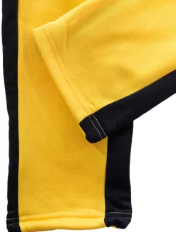 Clearance OUKU Men's Tracksuit Sweatsuit Activewear Set Pullover Hoodie Sweatshirt Jogging Suits Black White Yellow Red Dark Gray Hooded Solid Color Stripes Sports & Outdoor Going out Sportswear Sportswear Workout