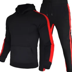 Sale OUKU Men's Tracksuit Sweatsuit 2 Piece Street Winter Long Sleeve Thermal Warm Breathable Moisture Wicking Fitness Gym Workout Running Sportswear Activewear Stripes Black Yellow Red