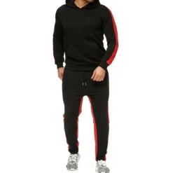 Sale OUKU Men's Tracksuit Sweatsuit 2 Piece Street Winter Long Sleeve Thermal Warm Breathable Moisture Wicking Fitness Gym Workout Running Sportswear Activewear Stripes Black Yellow Red
