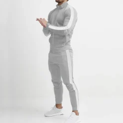 Best OUKU Men's Tracksuit Sweatsuit 2 Piece Athletic Winter Long Sleeve Thermal Warm Breathable Moisture Wicking Fitness Running Jogging Sportswear Activewear Color Block Black Yellow Army Green